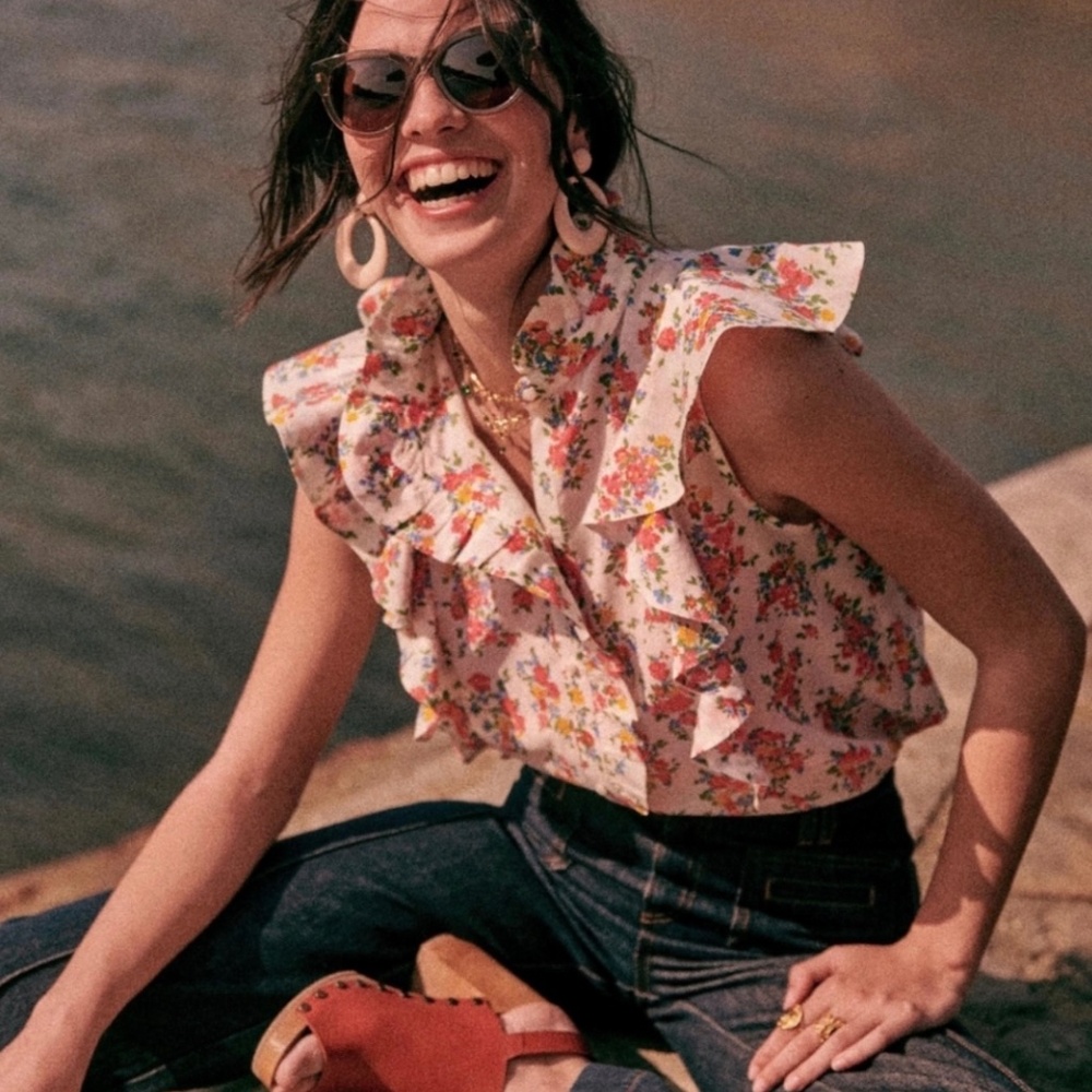 Sezane Chiara Shirt Jardin Secret - Size 4
